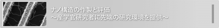 ナノ構造の作製と評価　～産学官研究者に先端の研究環境を提供～